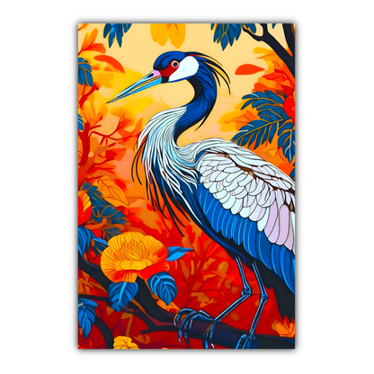 Crane 2, Printed On High Quality Canvas, Great Gift Idea, Highly Detailed, Unique Print, An Enduring Gift...