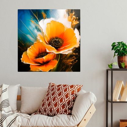 Yellow Poppy, Printed on glossy aluminium to enhance colour and detail. A great gift idea that will endure a lifetime...