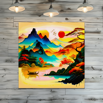 Japanese Art 2, Printed on gloss aluminium to enhance colour and detail, unique print, an enduring gift...
