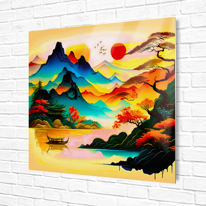 Japanese Art 2, Printed on gloss aluminium to enhance colour and detail, unique print, an enduring gift...