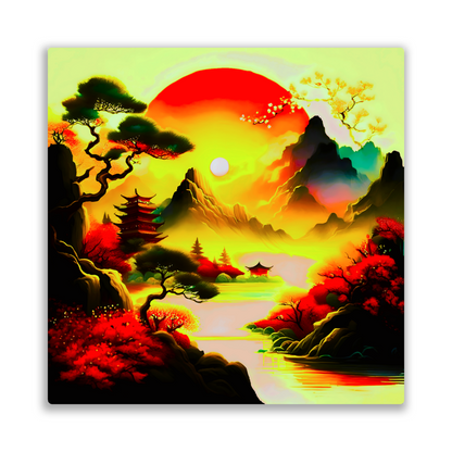 Japanese Art 3, Printed on gloss aluminium to enhance colour and detail, unique print, an enduring gift...