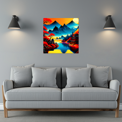 Japanese Art 5,  Printed on gloss aluminium to enhance colour and detail, unique print, an enduring gift...