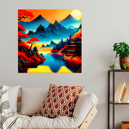 Japanese Art 5,  Printed on gloss aluminium to enhance colour and detail, unique print, an enduring gift...