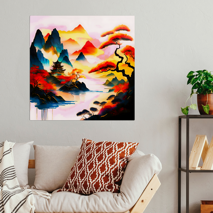 Japanese Art 6, Printed on gloss aluminium to enhance colour and detail, unique print, an enduring gift...