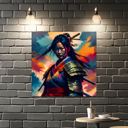 Samurai Warrior 2, Printed on gloss aluminium to enhance colour and detail, unique print, an enduring gift...
