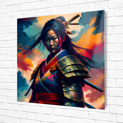Samurai Warrior 2, Printed on gloss aluminium to enhance colour and detail, unique print, an enduring gift...