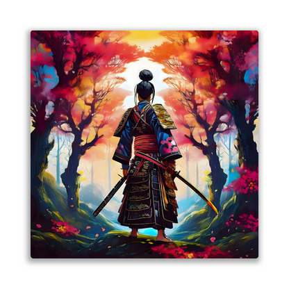 Samurai Warrior 4, Printed on gloss aluminium to enhance colour and detail, unique print, an enduring gift...