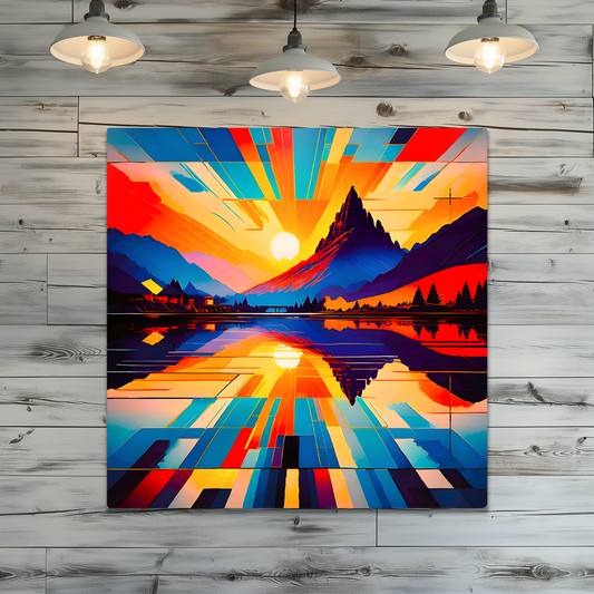 Abstract Mountain AM1, Printed on Gloss Aluminium To Enhance Colour And Details, Unique Print, An Enduring Gift...