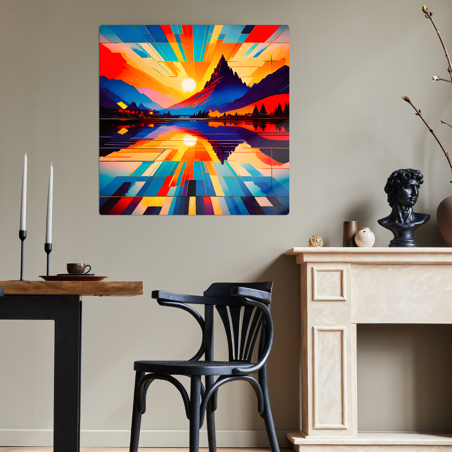 Abstract Mountain AM1, Printed on Gloss Aluminium To Enhance Colour And Details, Unique Print, An Enduring Gift...