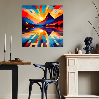 Abstract Mountain AM1, Printed on Gloss Aluminium To Enhance Colour And Details, Unique Print, An Enduring Gift...