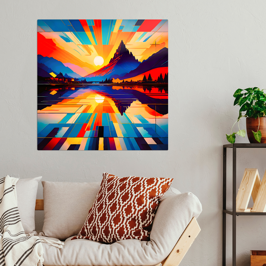 Abstract Mountain AM1, Printed on Gloss Aluminium To Enhance Colour And Details, Unique Print, An Enduring Gift...