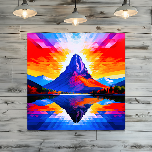 Abstract Mountain AM2, Printed on Gloss Aluminium To Enhance Colour And Details, Unique Print, An Enduring Gift...