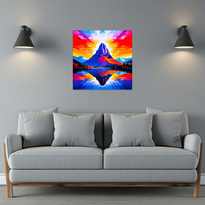 Abstract Mountain AM2, Printed on Gloss Aluminium To Enhance Colour And Details, Unique Print, An Enduring Gift...