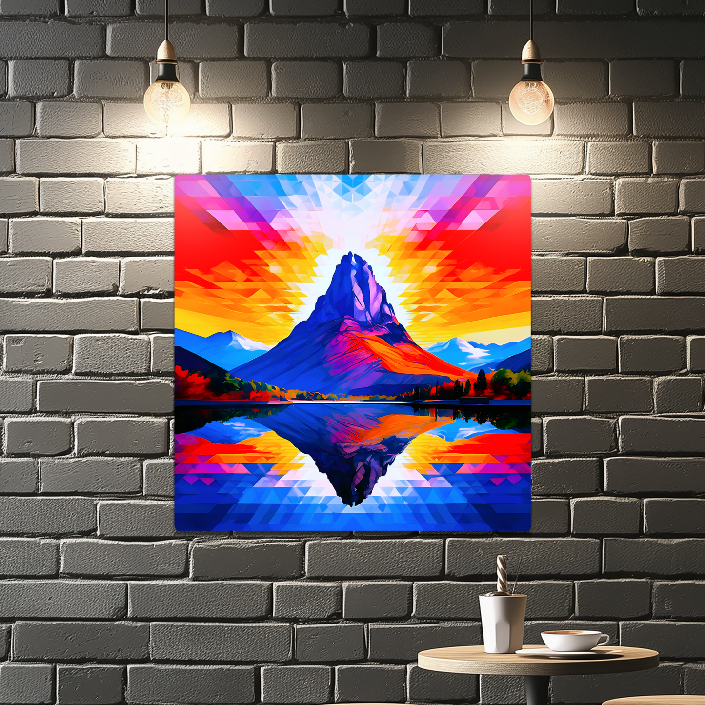 Abstract Mountain AM2, Printed on Gloss Aluminium To Enhance Colour And Details, Unique Print, An Enduring Gift...
