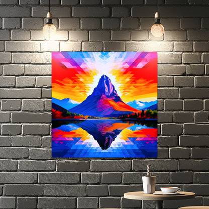 Abstract Mountain AM2, Printed on Gloss Aluminium To Enhance Colour And Details, Unique Print, An Enduring Gift...