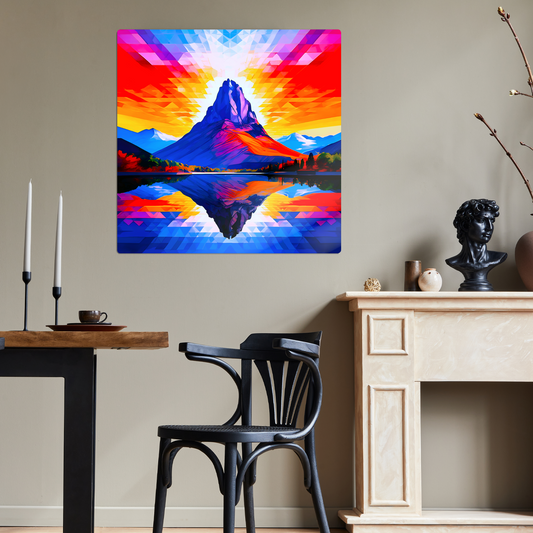 Abstract Mountain AM2, Printed on Gloss Aluminium To Enhance Colour And Details, Unique Print, An Enduring Gift...