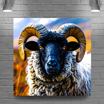 Black Faced Sheep 1, Printed On High Quality Canvas, Vibrant Colours, Highly Detailed, Unique Print, An Enduring Gift...