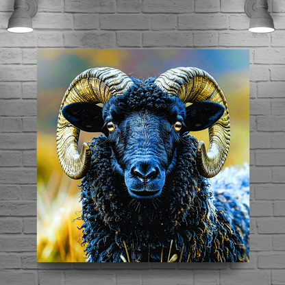 Black Faced Sheep 3, Printed On High Quality Canvas, Vibrant Colours, Highly Detailed, Unique Print, An Enduring Gift...