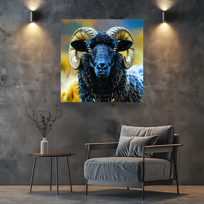 Black Faced Sheep 3, Printed On High Quality Canvas, Vibrant Colours, Highly Detailed, Unique Print, An Enduring Gift...