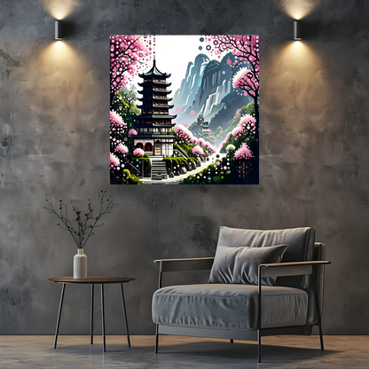 Oriental Abstract 1, Printed On Canvas, Vivid Colours, Box Canvas, Unique Image, A Gift To Last A Lifetime...