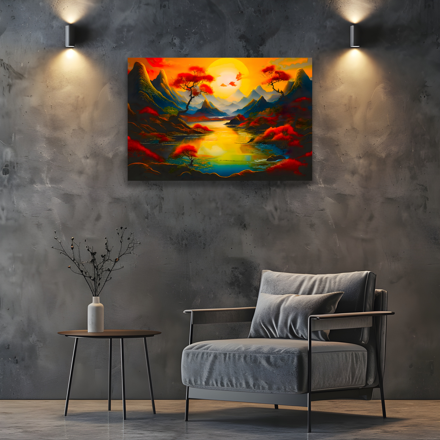 Fantasy Landscape FLC6, Printed On High Quality Canvas, Unique Image, A Gift For A Lifetime...