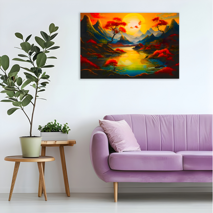 Fantasy Landscape FLC6, Printed On High Quality Canvas, Unique Image, A Gift For A Lifetime...