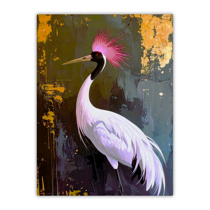 White Crane CM2, Printed on aluminium to enhance colour and detail. A gift that will endure a lifetime...