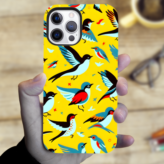 A Bird In The Hand 3, MagSafe Tough iPhone Case, Full Wrap Technology, Crafted From Premium Polycarbonate, Unique Image...