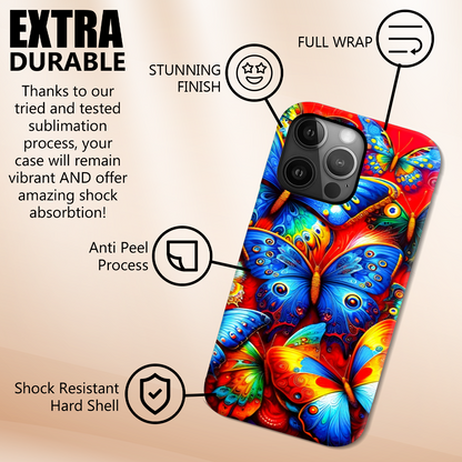 Butterfly BU2, MagSafe Tough iPhone Case, Full Wrap Technology, Crafted From Premium Polycarbonate, Unique Image...