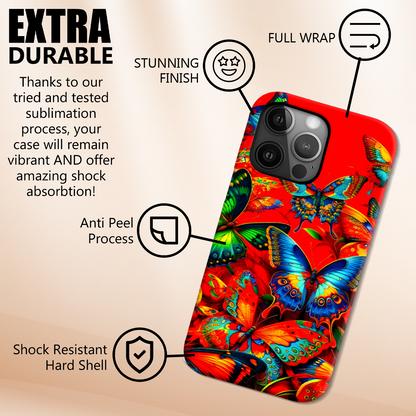 Butterfly BU4, MagSafe Tough iPhone Case, Full Wrap Technology, Crafted From Premium Polycarbonate, Unique Image...