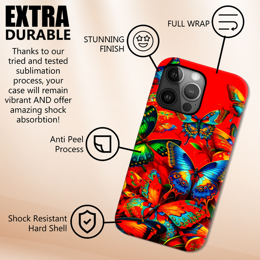 Butterfly BU4, MagSafe Tough iPhone Case, Full Wrap Technology, Crafted From Premium Polycarbonate, Unique Image...