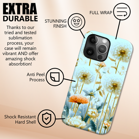 Dandelion DL1, MagSafe Tough Phone Case, Full Wrap Technology, Crafted From Premium Polycarbonate, Unique Image..