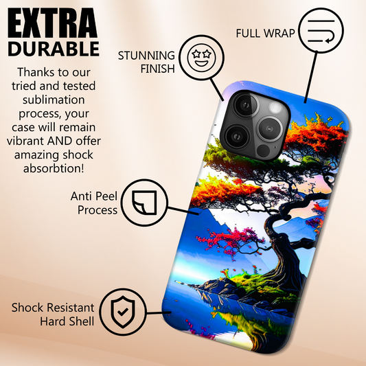 Bonsai Tree, MagSafe Tough iPhone Case, Full Wrap Technology, Crafted From Premium Polycarbonate, Unique Image...