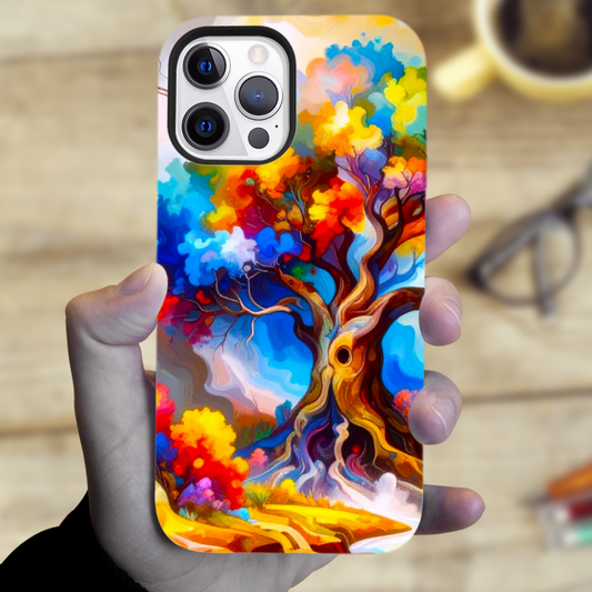 Old Oak Tree, MagSafe Tough iPhone Case, Full Wrap Technology, Crafted From Premium Polycarbonate, Unique Image...