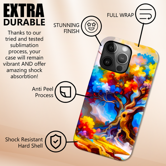 Old Oak Tree, MagSafe Tough iPhone Case, Full Wrap Technology, Crafted From Premium Polycarbonate, Unique Image...