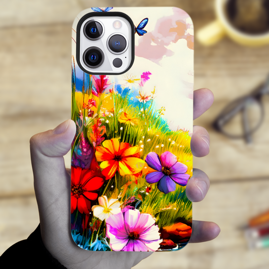 Wildflowers WF1, MagSafe Tough iPhone Case, Full Wrap Technology, Crafted From Premium Polycarbonate, Unique Image...