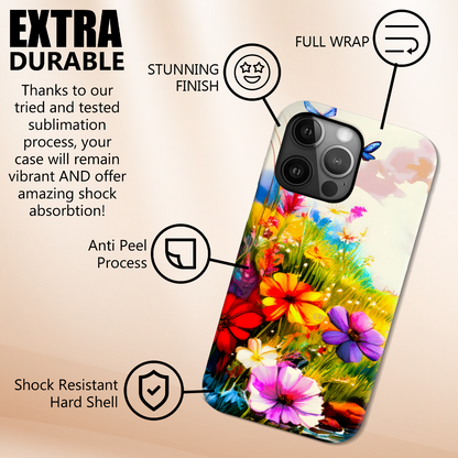 Wildflowers WF1, MagSafe Tough iPhone Case, Full Wrap Technology, Crafted From Premium Polycarbonate, Unique Image...