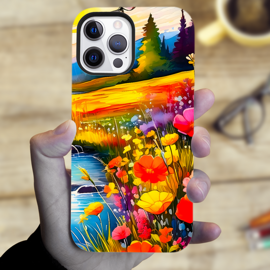 Wildflowers WF2, MagSafe Tough iPhone Case, Full Wrap Technology, Crafted From Premium Polycarbonate, Unique Image...