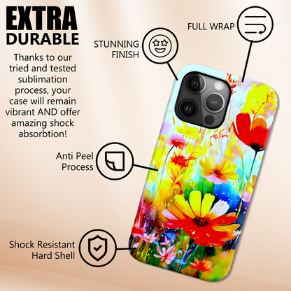 Wildflowers WF3, MagSafe Tough iPhone Case, Full Wrap Technology, Crafted From Premium Polycarbonate, Unique Image...