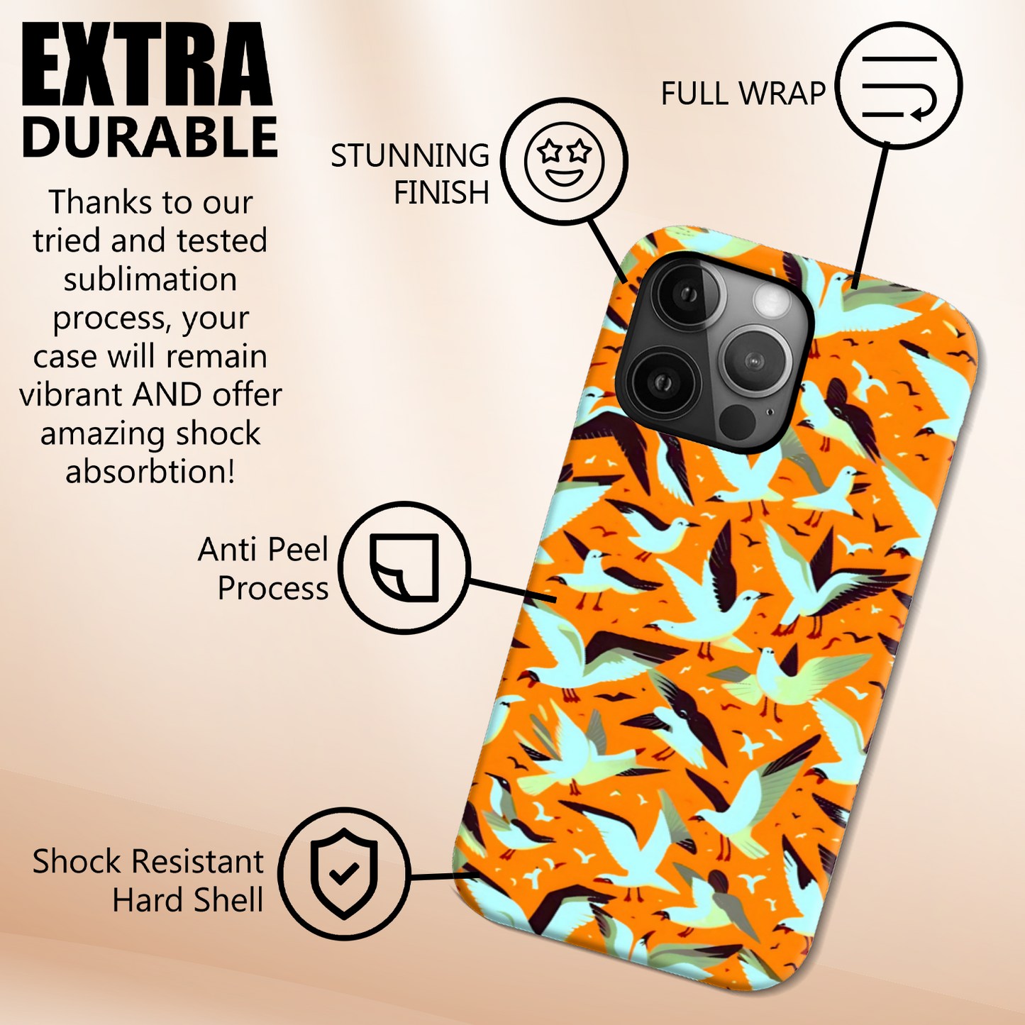 A Bird In The Hand 4, Slim Phone Case, Full Wrap Technology, Crafted From Premium Polycarbonate, Unique Image...
