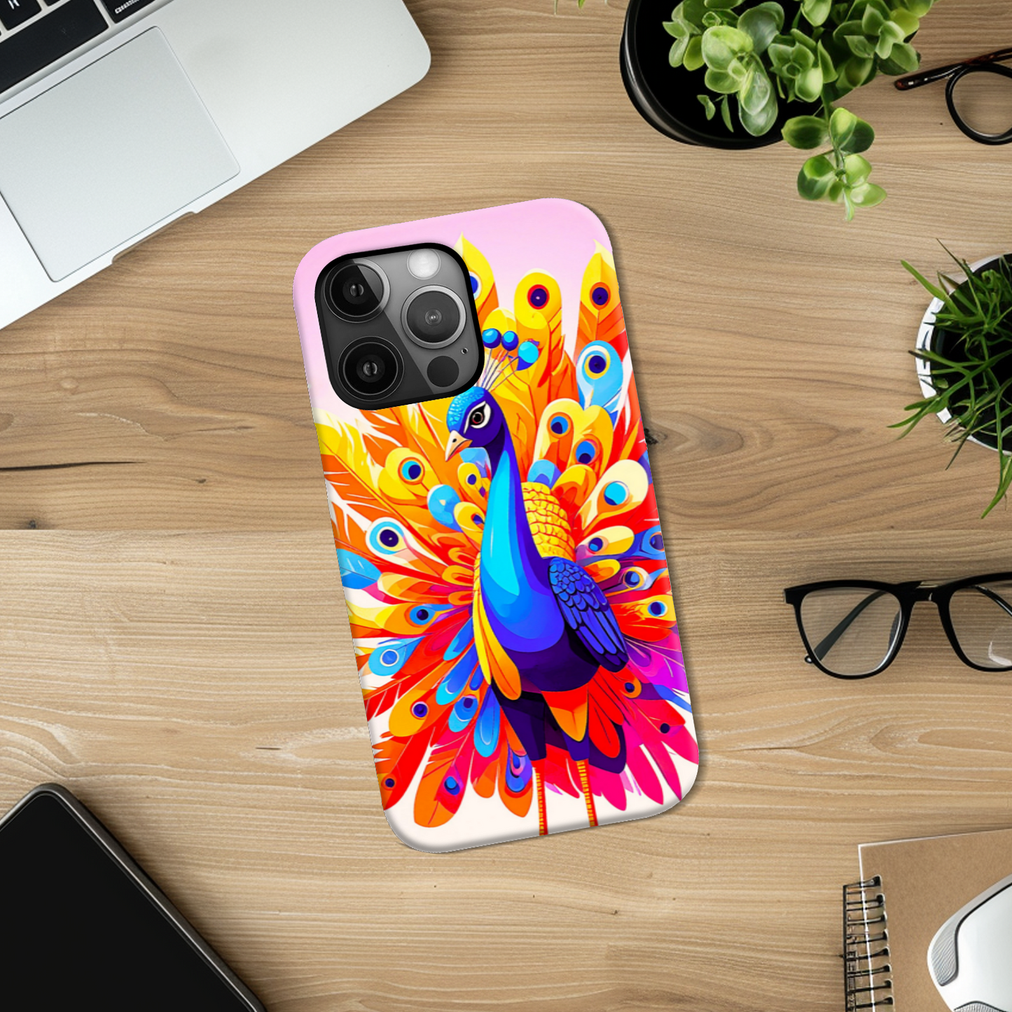 Peacock 1, Slim Phone Case, Full Wrap Technology, Crafted From Premium Polycarbonate, Unique Image...