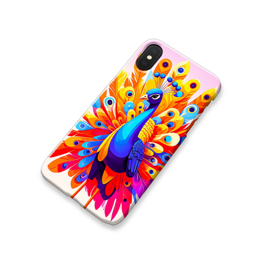 Peacock 1, Slim Phone Case, Full Wrap Technology, Crafted From Premium Polycarbonate, Unique Image...