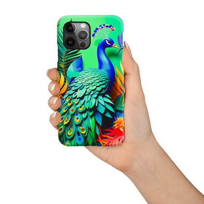 Peacock 3, Slim Phone Case, Full Wrap Technology, Crafted From Premium Polycarbonate, Unique Image...