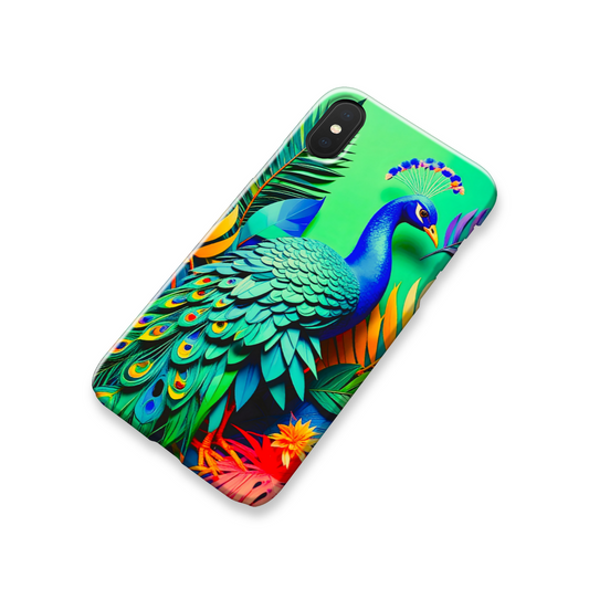Peacock 3, Slim Phone Case, Full Wrap Technology, Crafted From Premium Polycarbonate, Unique Image...