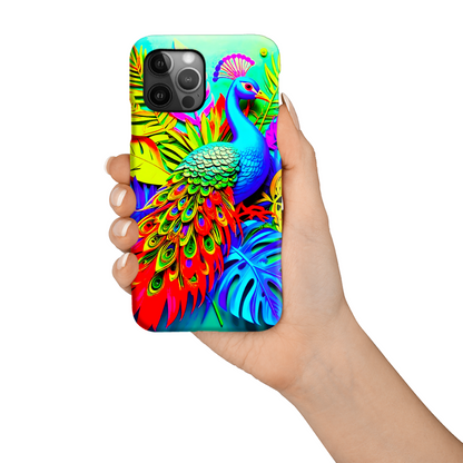 Peacock 4, Slim Phone Case, Full Wrap Technology, Crafted From Premium Polycarbonate, Unique Image...