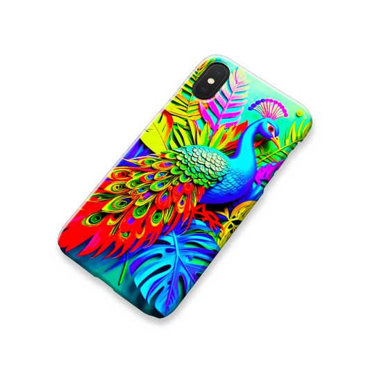 Peacock 4, Slim Phone Case, Full Wrap Technology, Crafted From Premium Polycarbonate, Unique Image...