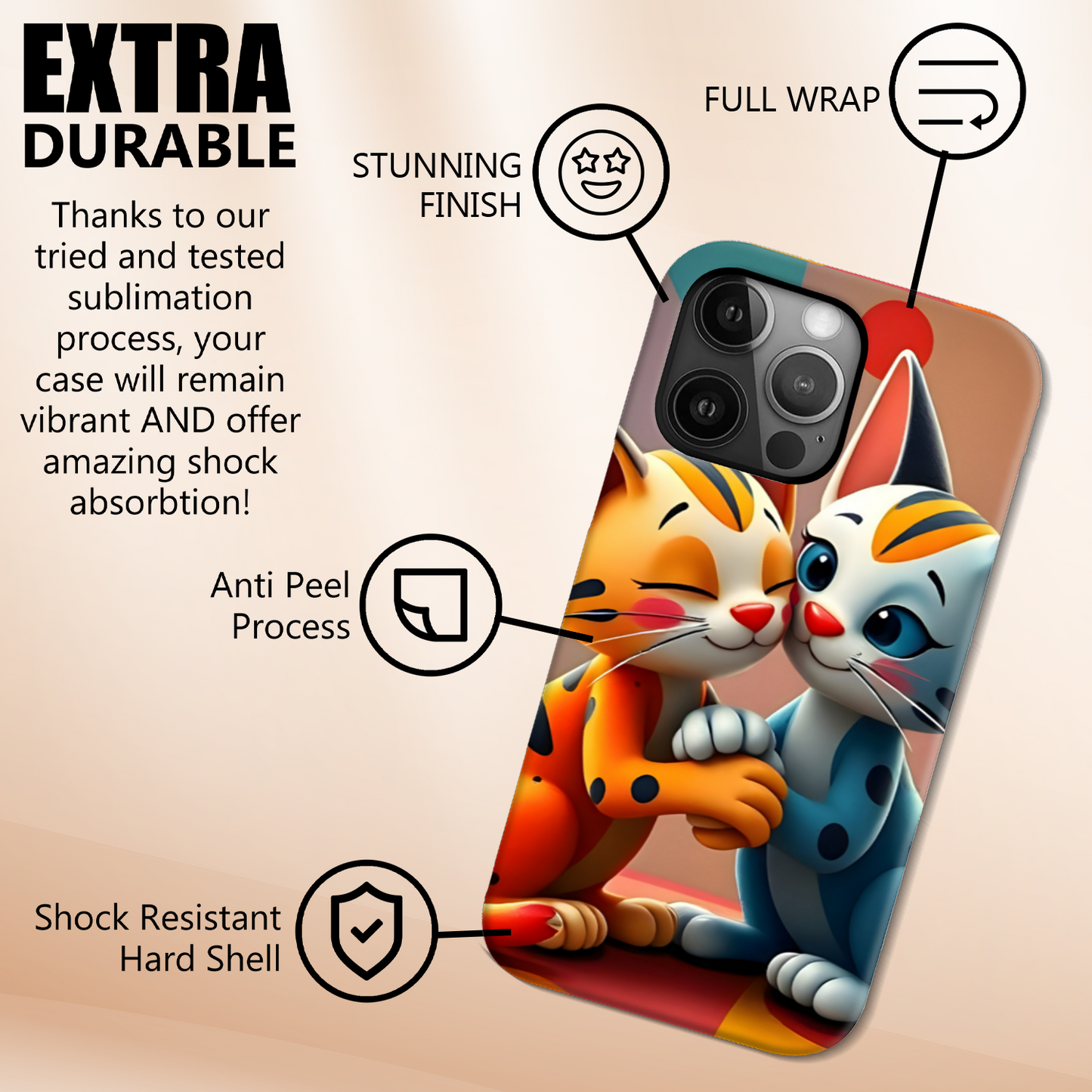 Cat 2, Slim Phone Case, Full Wrap Technology, Crafted From Premium Polycarbonate, Unique Image...