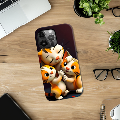 Cats 3, Slim Phone Case, Full Wrap Technology, Crafted From Premium Polycarbonate, Unique Image...
