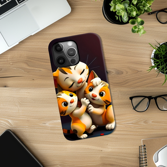 Cats 3, Slim Phone Case, Full Wrap Technology, Crafted From Premium Polycarbonate, Unique Image...