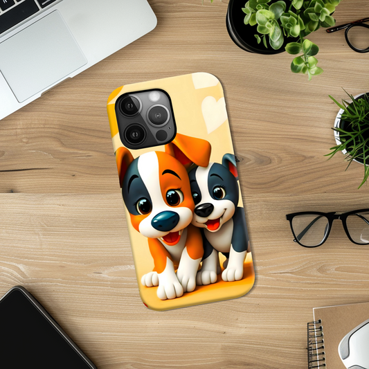 Puppies 1, Slim Phone Case, Full Wrap Technology, Crafted From Premium Polycarbonate, Unique Image...